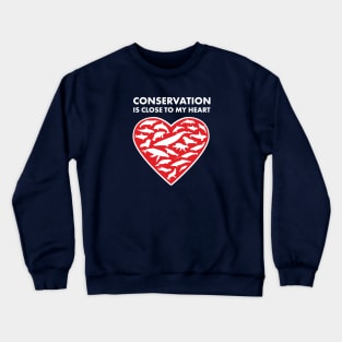 Marine Mammals Conservation Heart Crewneck Sweatshirt